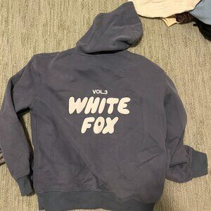 Purple White Fox Hoodie M